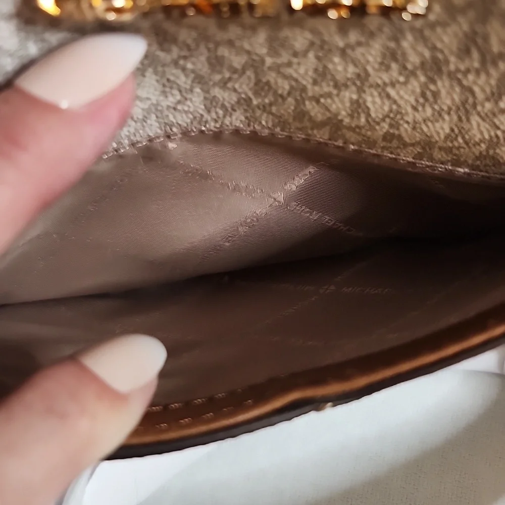 Michael Kors Camel Multi MD Dome Crossbody Bag